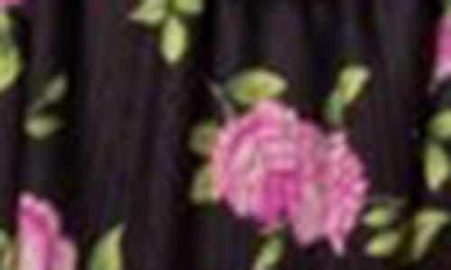 Edikted Floral Scrunch String Bikini Bottoms In Black