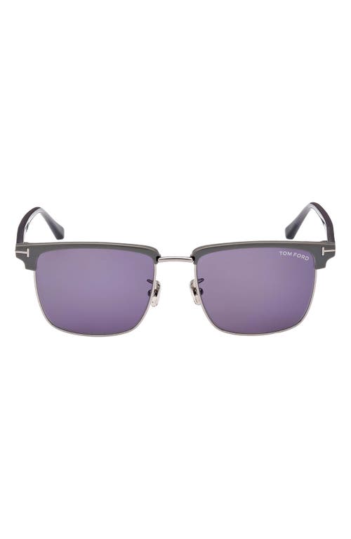 Tom Ford Hudson 55mm Square Sunglasses In Gray