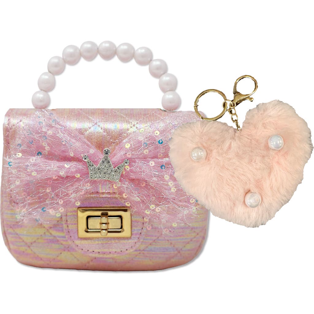 Shop Hot Focus Kids' Mini Handbag With Faux Fur Bag Charm In Multi