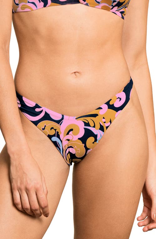 Maaji Swizzle Splendour Reversible Bikini Bottoms in Multi/Pink