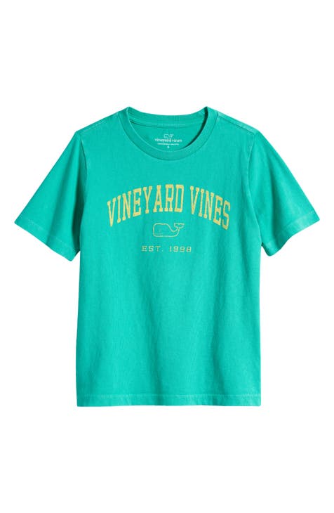 Vineyard Vines Shirt Size M White Neon Graphic Long Sleeve Pocket Tee  Sailboat