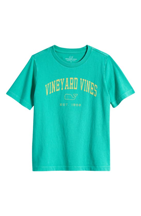 Shop Vineyard Vines Kids' Heritage Wash Cotton Graphic T-shirt In Gumdrop