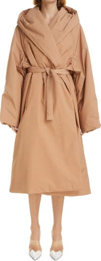 hooded wrap robe coat