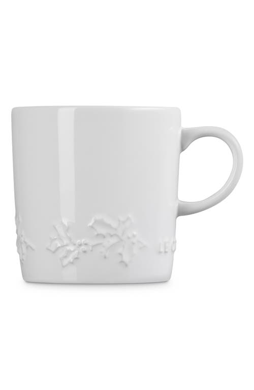 Le Creuset Holly 12oz London Mug With $2 Credit In White