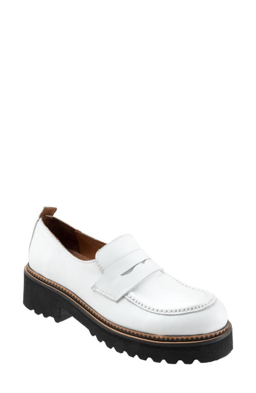 Bueno Annie Lug Penny Loafer White at Nordstrom,