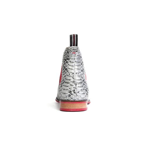 Carlos Santana Mantra Chelsea Boot In White Snake