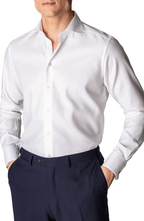 Eton Contemporary Fit Solid Dress Shirt in White at Nordstrom, Size 15