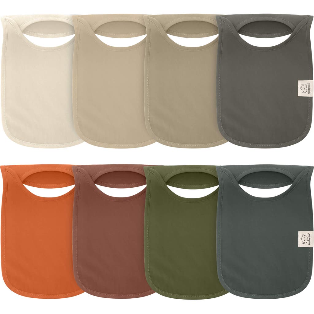 Keababies 8-pack Hallo Drool Bibs In Brick