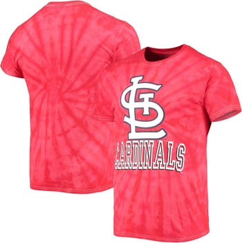 Women's St. Louis Cardinals New Era Red Tie-Dye Long Sleeve T-Shirt