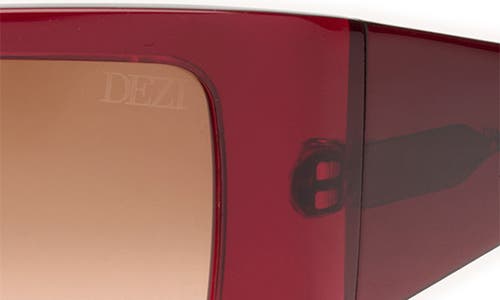 Shop Dezi X Monet Montay 61mm Shield Sunglasses In Deep Red/brown Red Gradient