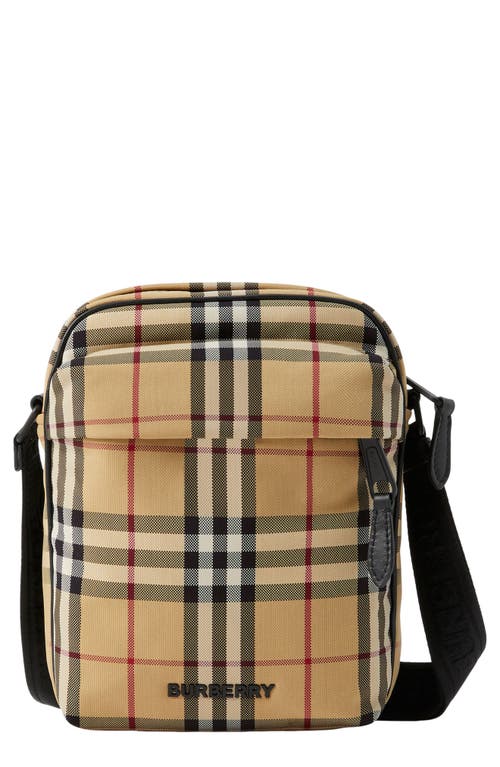 burberry Freddie Vintage Check Crossbody Bag in Archive Beige at Nordstrom