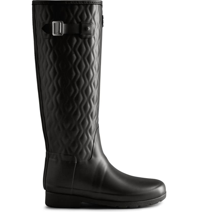 Hunter Refined Tall Quilted Waterproof Rain Boot | Nordstrom