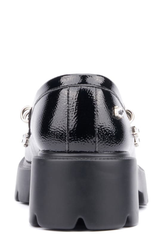 Shop Olivia Miller Luscious Crystal Embellished Penny Loafer In Black