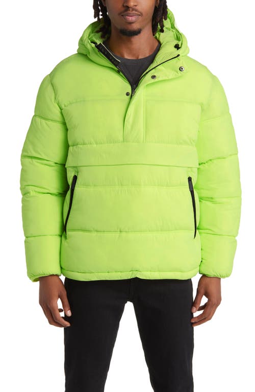 Water Resistant Recycled Nylon Anorak in Lime