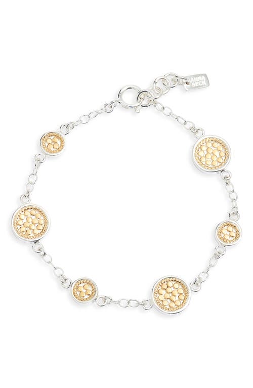 Classic Station Bracelet in Two Tone