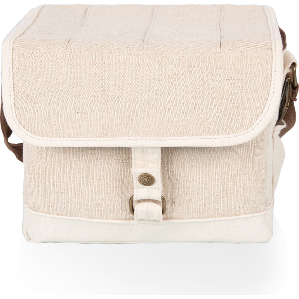 Picnic Time Beer Caddy Cooler Tote In Beige