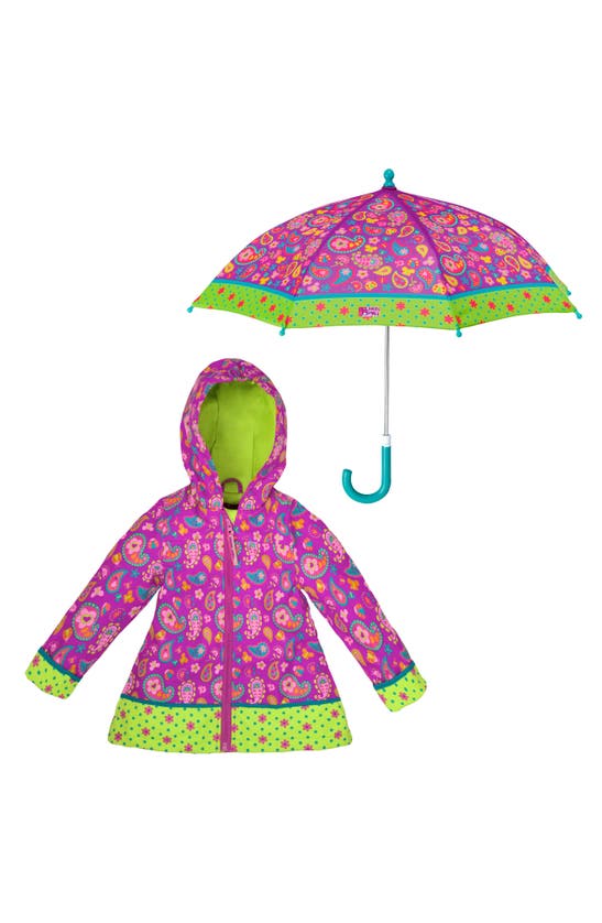 Click to view more detailed imagery on our partner's website Stephen Joseph Kids' Print Raincoat & Umbrella Set (toddler Girl & Little Girl) In Paisley