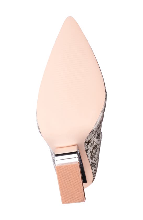 Lady Couture Princess Inverted Heel Bootie In Natural Snake