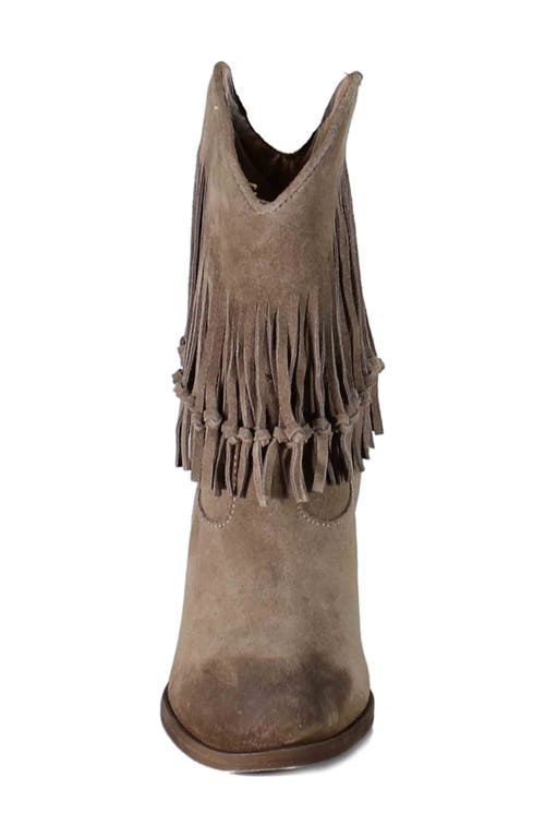 Diba True True Sky Fringe Bootie In Dark Dust