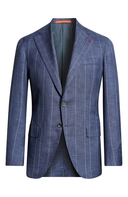 ISAIA Marechiaro Wool & Silk Sport Coat in Medium Blue 