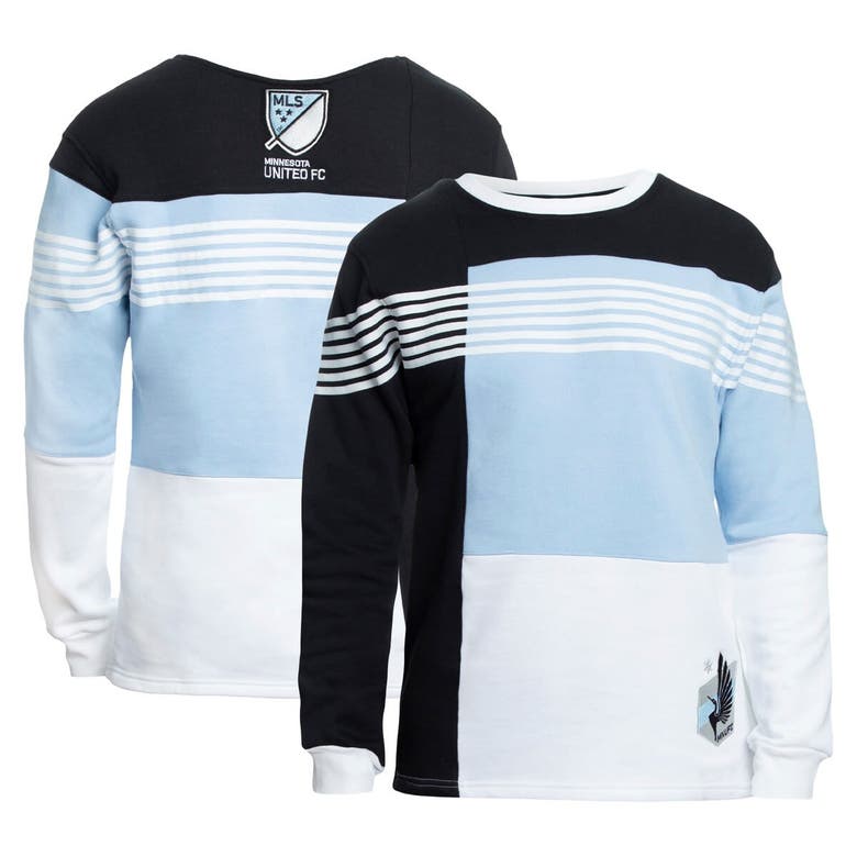 Shop Grungy Gentleman Black Minnesota United Fc Color-block Pullover Sweatshirt