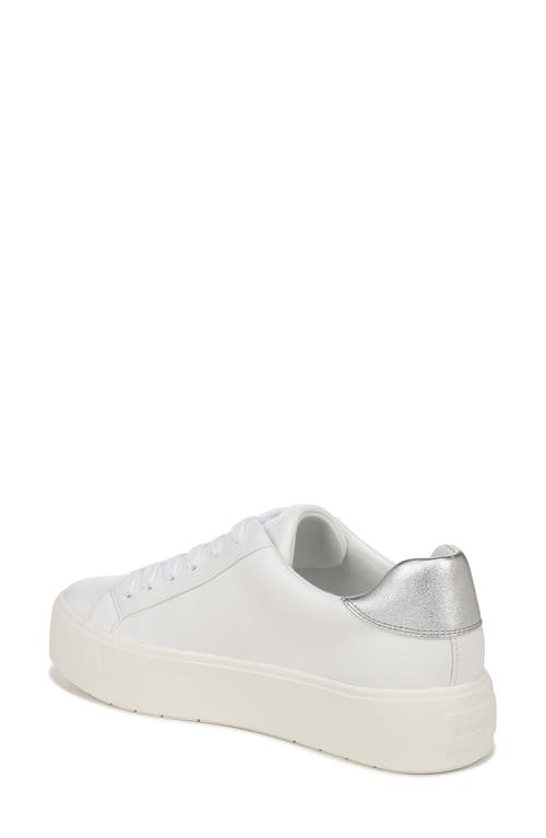 Vince Women's Benfield-b Leather Platform Sneakers In White/silver