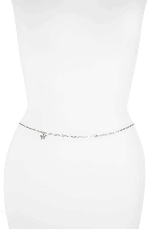 Mariposa Belly Chain in Silver