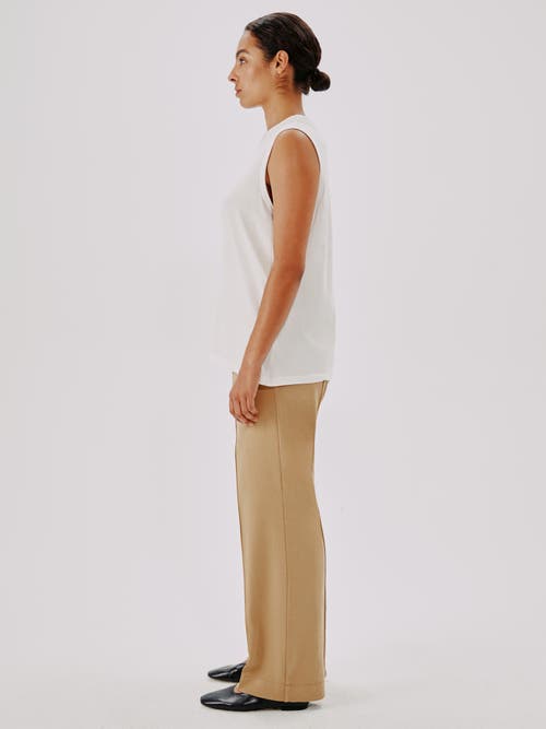 Another Tomorrow Sleeveless Tee In White