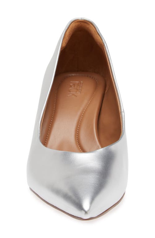 Nordstrom Rack Pascale Kitten Heel Pump In Silver Metallic