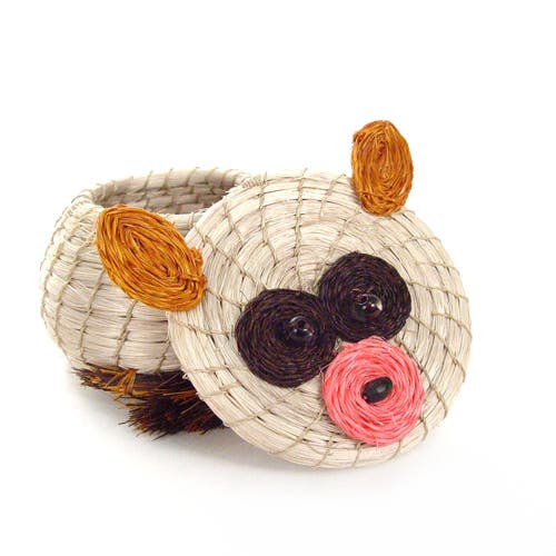 Mbare Lidded Basket Dumbo Elephant Pink In Bush Baby