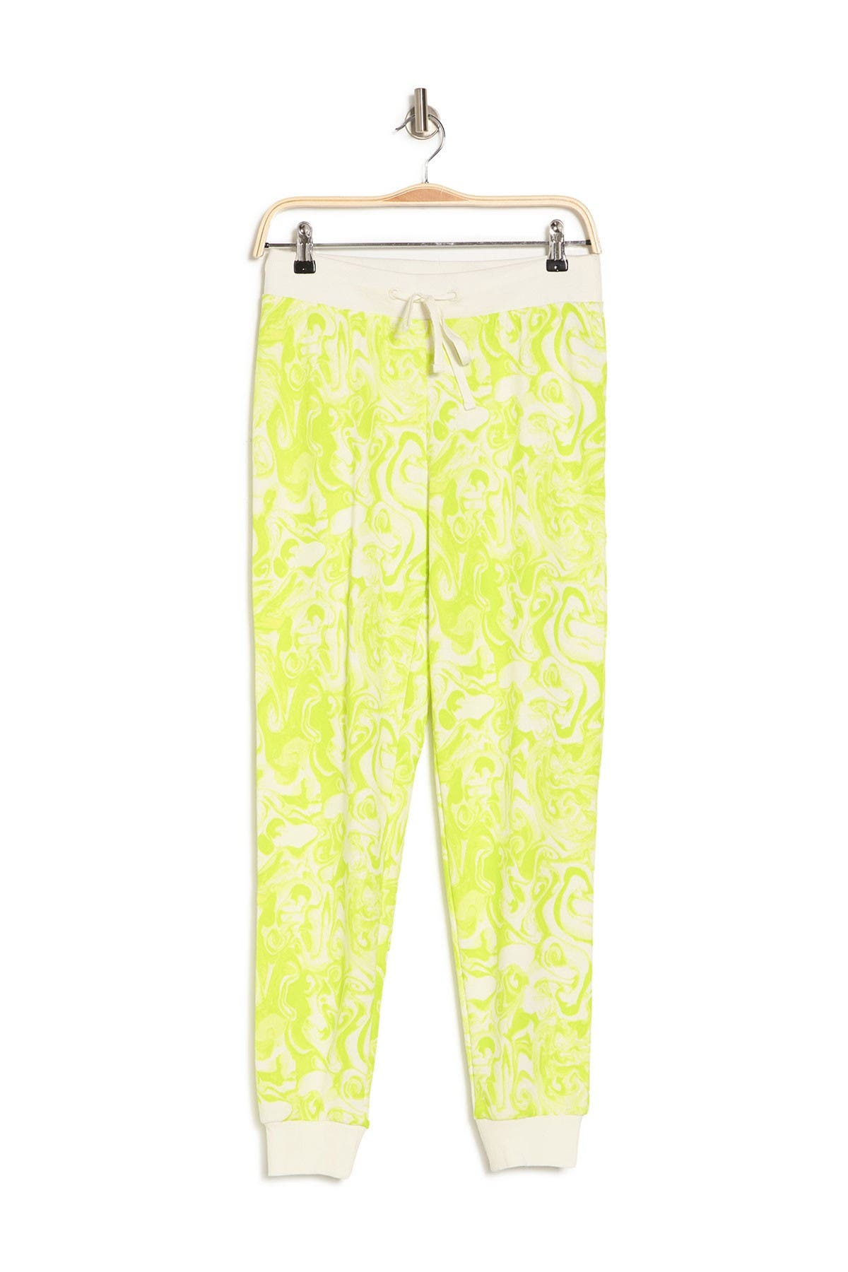 Abound Fleece Drawstring Jogger Pants In Ivory- Green Spacey