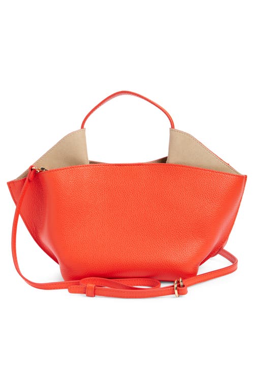 Ree Projects Mini Ann Leather Tote In Flame