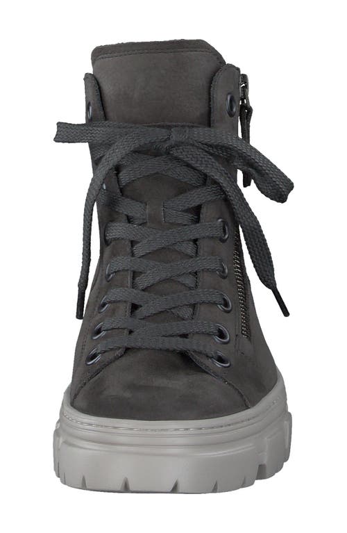 Paul Green Novie Lace-up Bootie In Iron Grained Nubuk