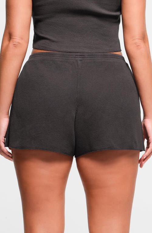 Shop Skims Waffle Shorts In Ash