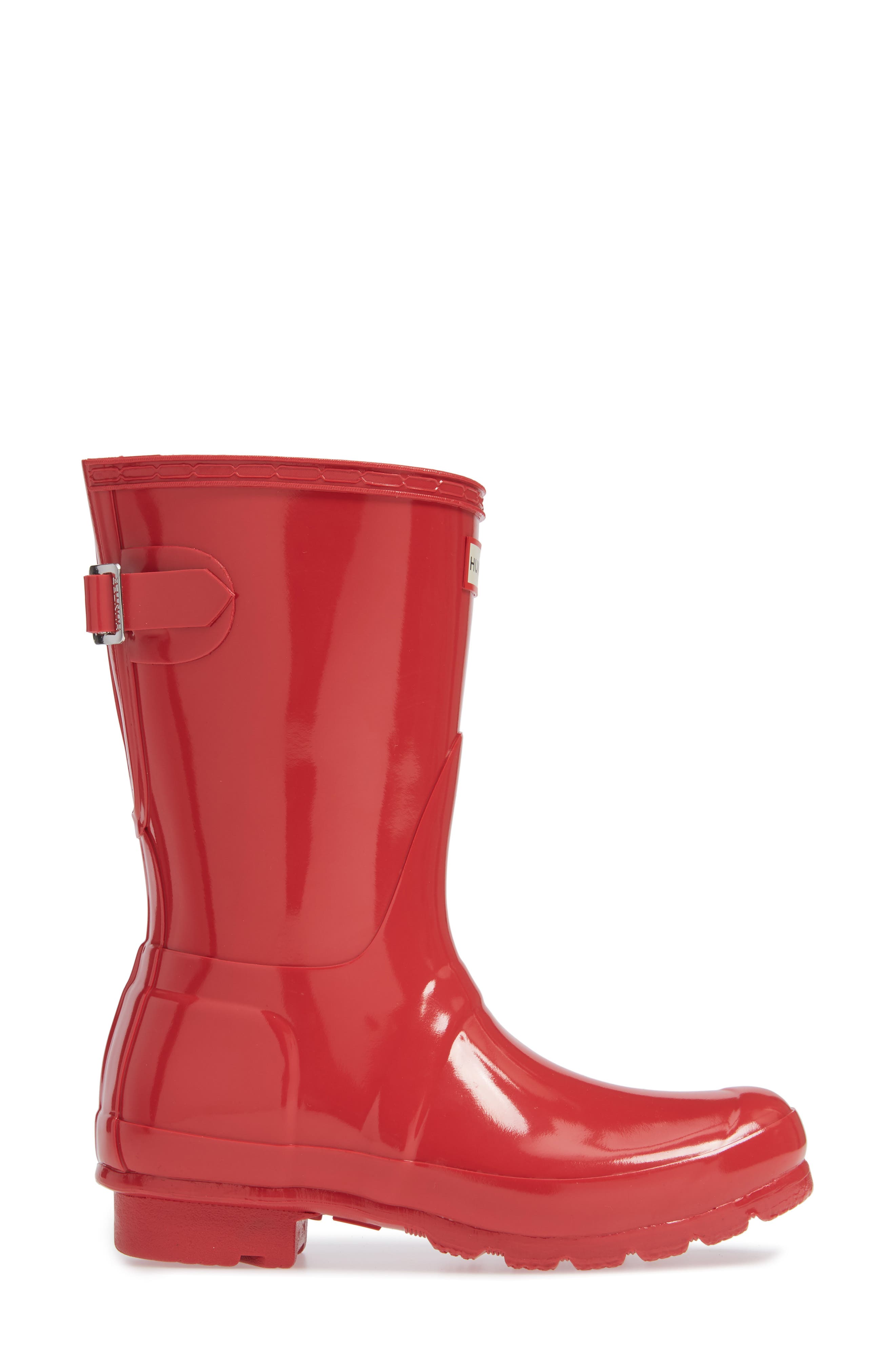 HUNTER,
                            Original Short Adjustable Back Gloss Waterproof Rain Boot,
                            Alternate thumbnail 38, color,
                            639