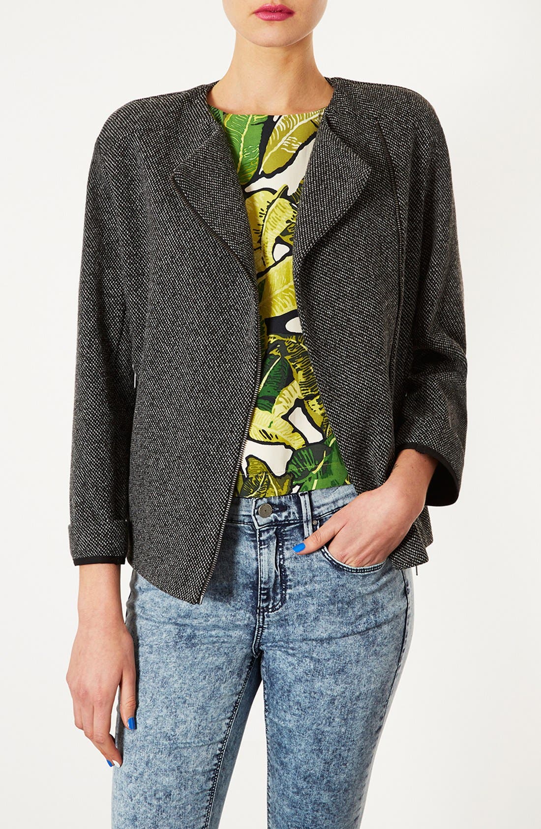 'Neppy' Ponte Biker Jacket Nordstrom