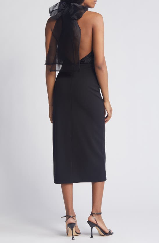 Shop Lulus Glamorous Promise Halter Sheath Dress In Black