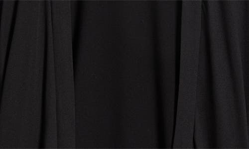 24seven Comfort Apparel Open Front Elbow Length Sleeve Plus Size Cardigan In Black