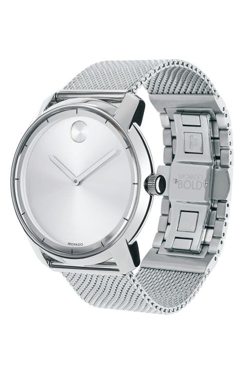 Shop Movado 'bold' Mesh Strap Watch, 44mm In Silver