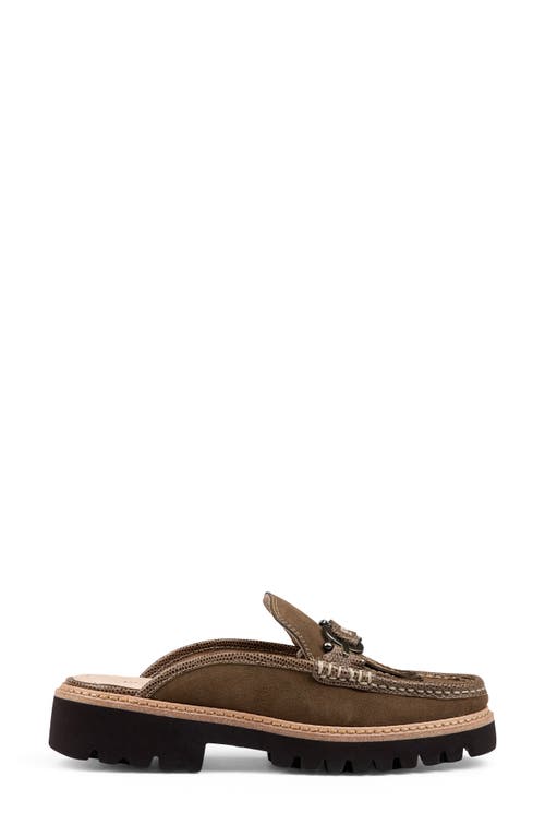 Shop Donald Pliner Kiltie Fringe Loafer Mule In Biscotti