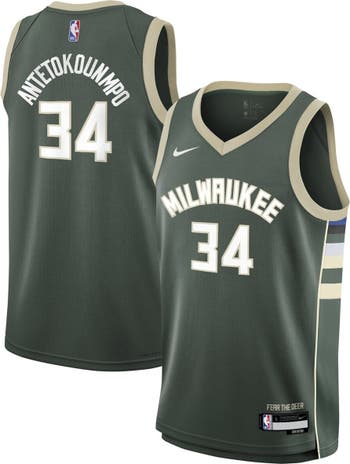 Giannis Antetokounmpo Milwaukee Bucks Nike Youth Name & Number Performance  T-Shirt - Black