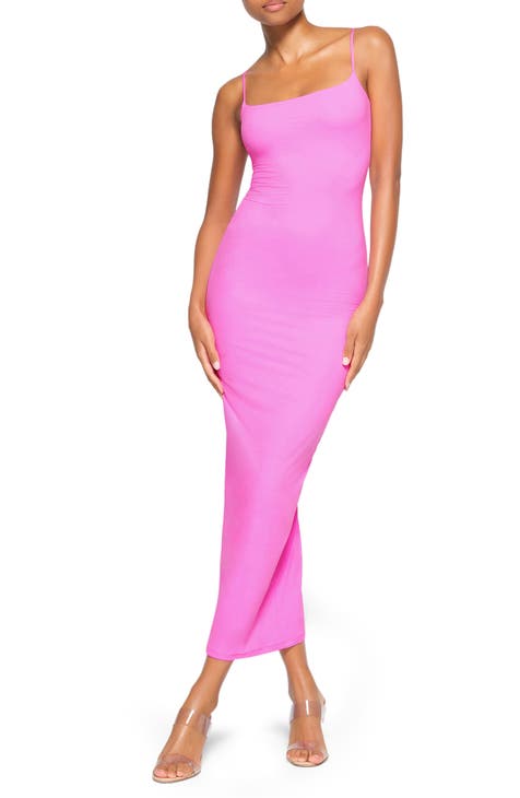 Pink Short Silk Nightgown New Sexy Sling Heavyweight 22 Mm