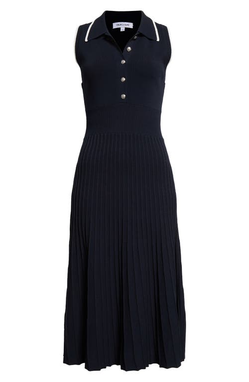 Shop Veronica Beard Meralda Sleeveless Midi Sweater Dress In Navy