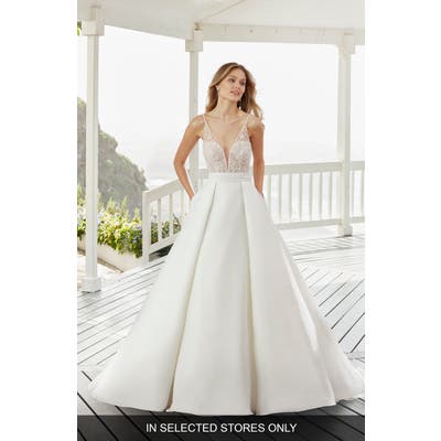 Rosa Clara Cupula Ballgown Wedding Dress, Size - Ivory