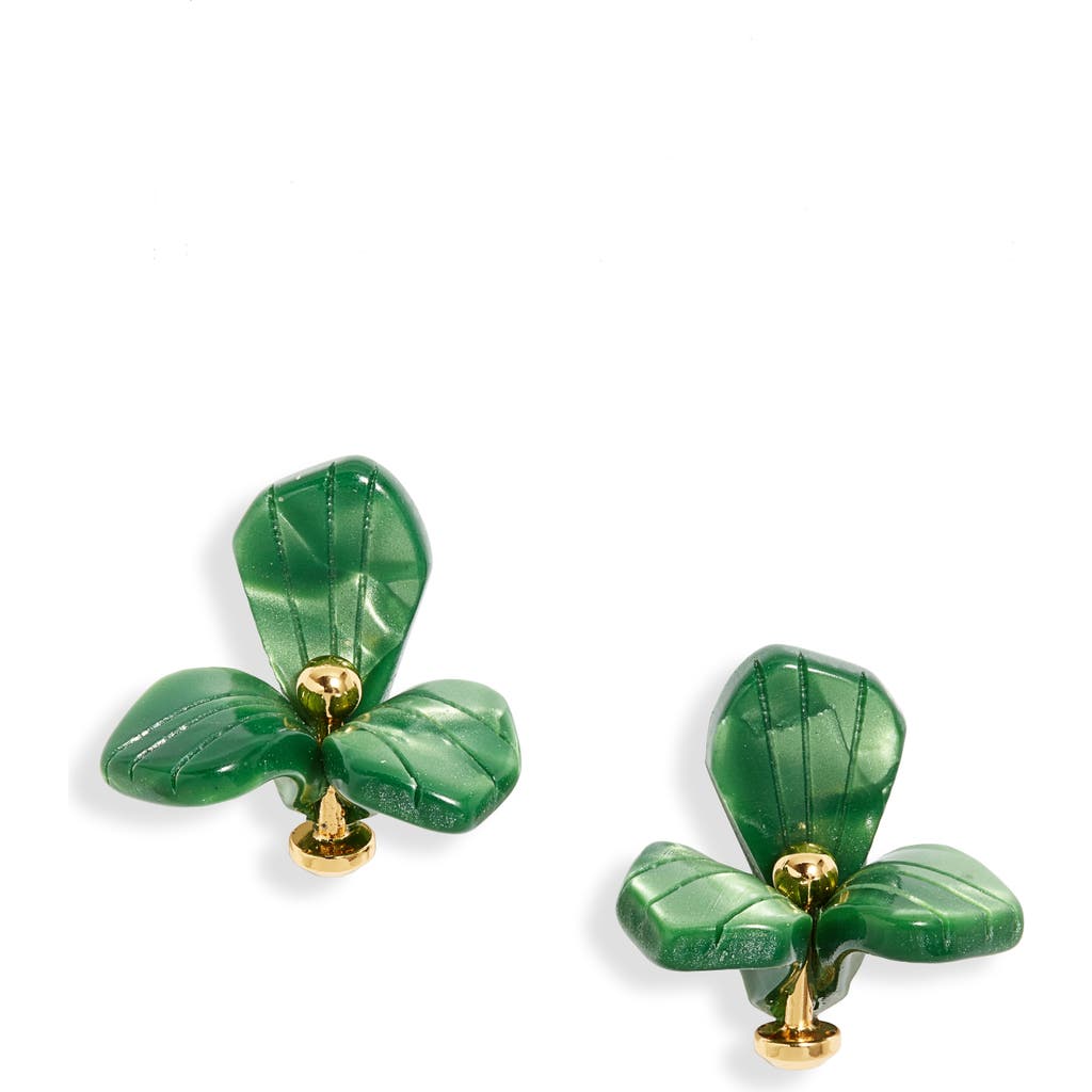 Lele Sadoughi Trillium Stud Earrings In Green