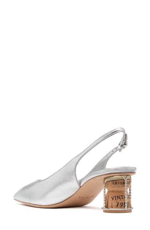 Shop Kate Spade New York Soirée Pointed Toe Slingback Pump In Silver