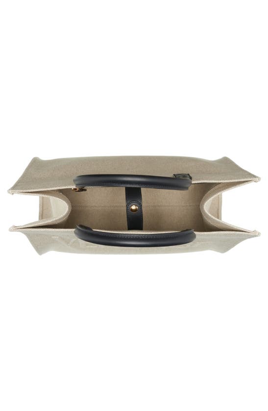 Versace La Medusa Canvas Tote In Rope Black- Gold
