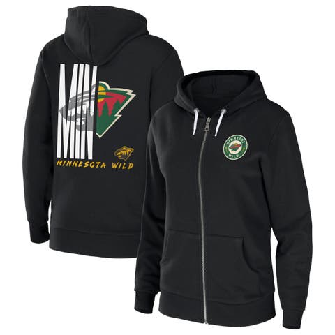 Women's Minnesota Wild Fanatics Branded Black Authentic Pro Scuba Full-Zip  Hoodie