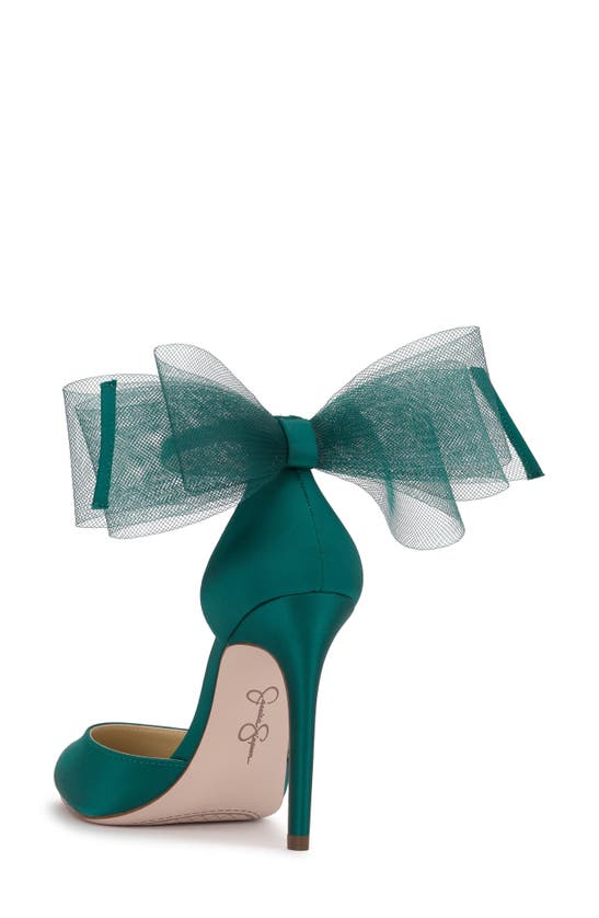 Jessica Simpson Phindies Ankle Strap Pointed Toe Pump In Gem Green