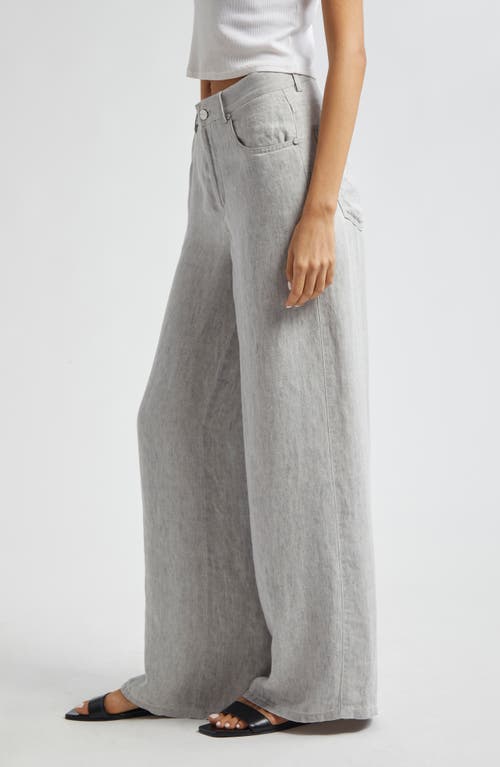 Shop Twp Tiny Dancer Hemp Wide Leg Pants In Light Heather Grey